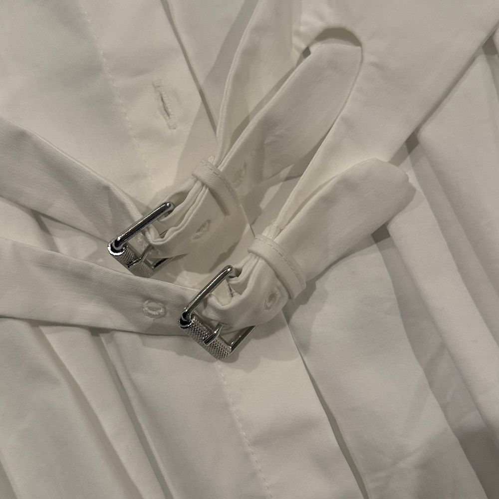 Anthropologie The Tobie Pleated Blouse by Exquise: Double-Buckle Edition - Picture 8 of 8